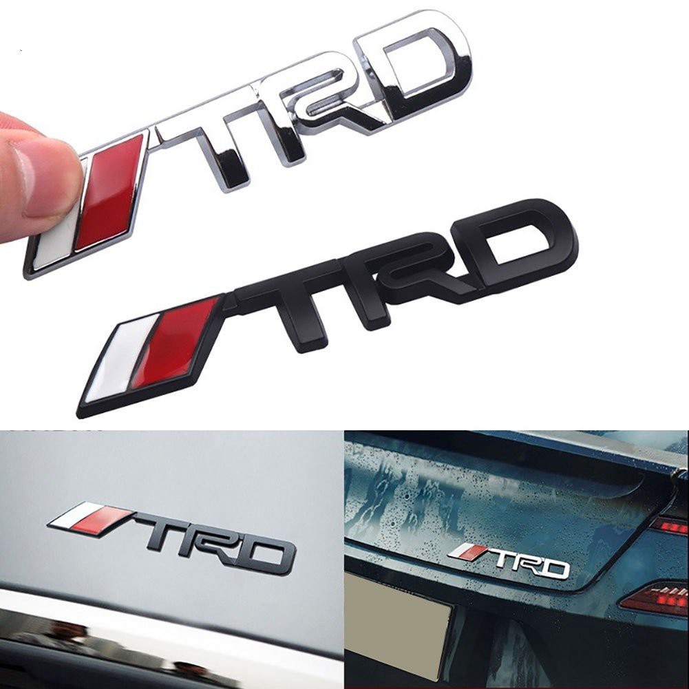 Stiker Emblem 3D TRD Bahan Metal