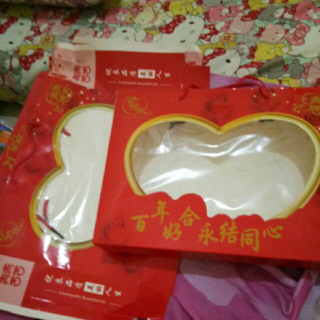 Box Handuk /wedding Stuff /double Happiness Stuff