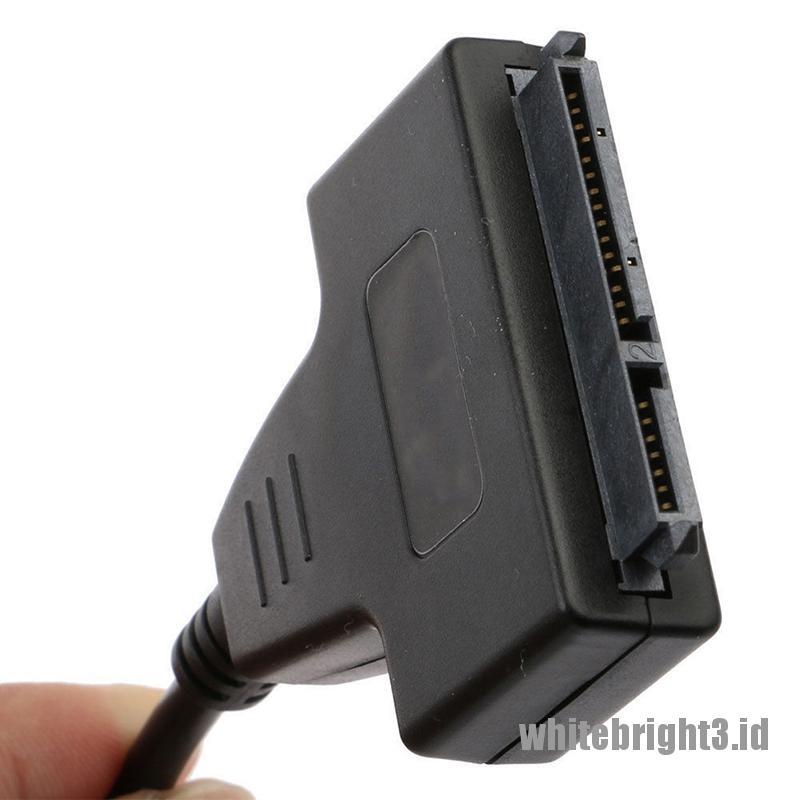 &lt; White3 &gt; Kabel Adapter USB 2.0 Ke SATA Serial ATA Untuk HDD SSD 2.5 &quot;Laptop