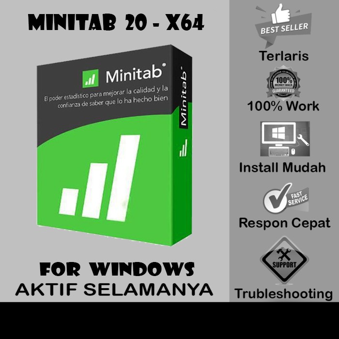 Minitab 20 - X64 for Windows / Aplikasi pengolah data