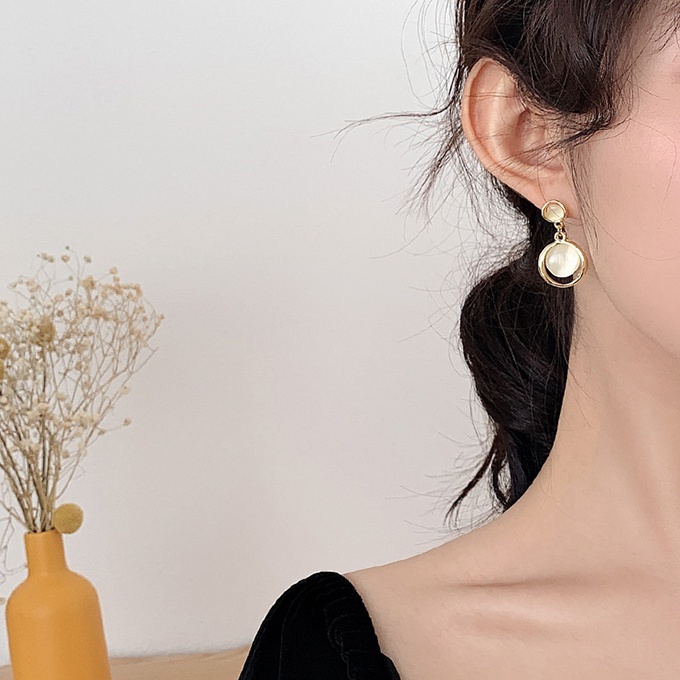 Korea2023fashion Baru Anting Premium Opal Earrings925Sliver Jarum Aksesoris Cewek