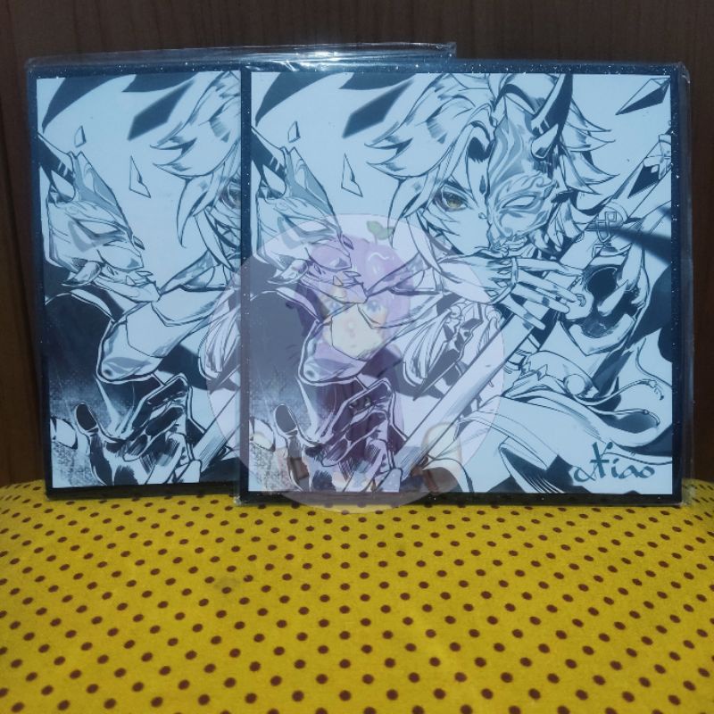 [FANMERCH] Genshin Impact Xiao Shikishi Black & White
