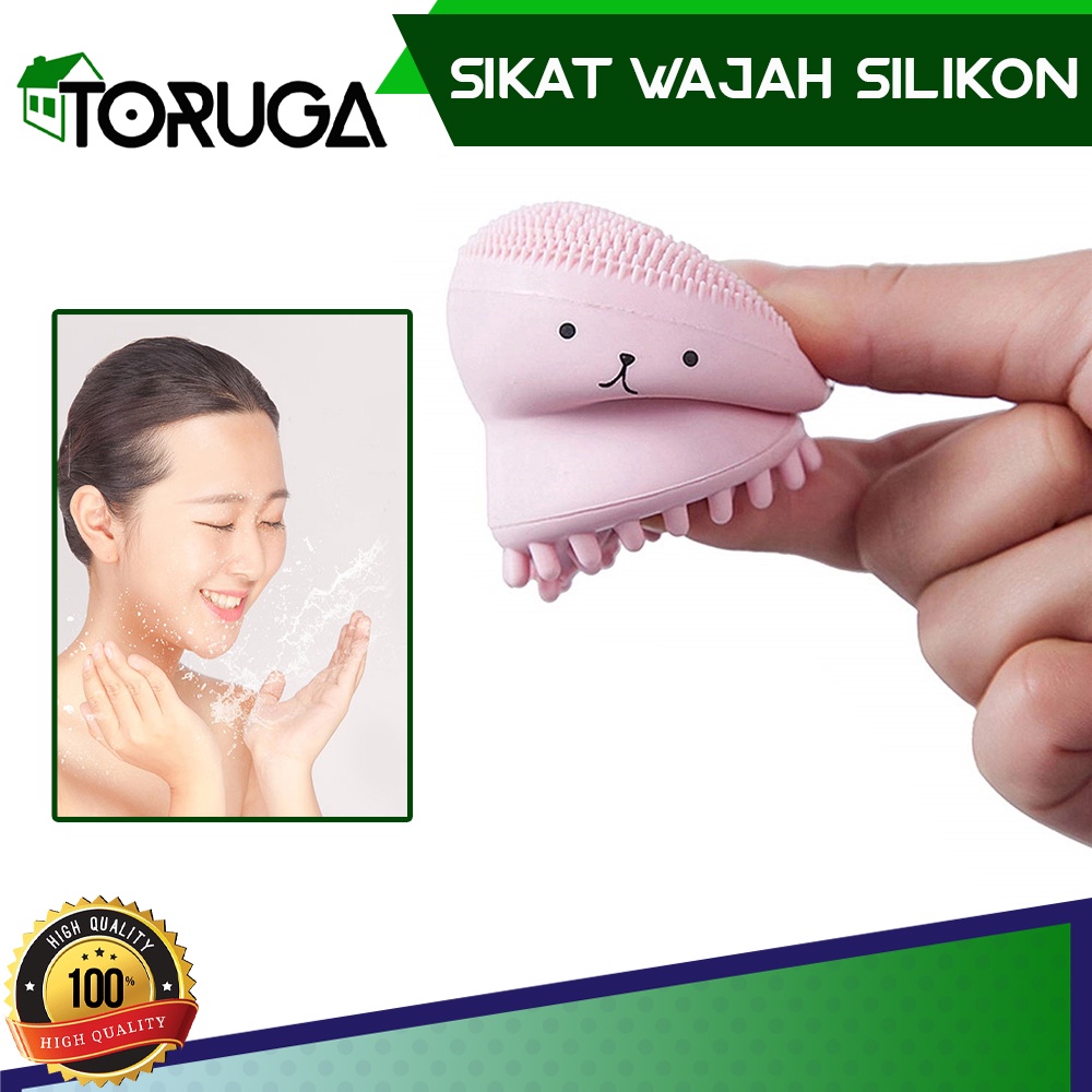 Sikat Pembersih Wajah Gurita Silikon Facial Clean Washing Brush Spons