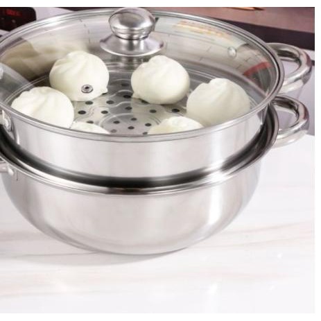 ☋ PANCI KUKUS STEAMER 2 SUSUN PNC28 / DANDANG STEAMER KUKUS STAINLESS ۝