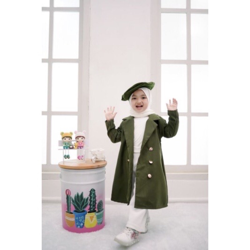 OUTER LONG COAT ANAK KOREAN STYLE PREMIUM KOREAN COAT BLAZER ANAK 1-10 THN korean coat by rumah ara blazer anak of