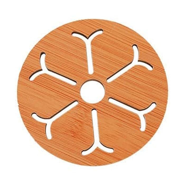 Tatakan Piring Gelas Kayu Unik Alas Panci Dapur Anti Slip Korea Japan