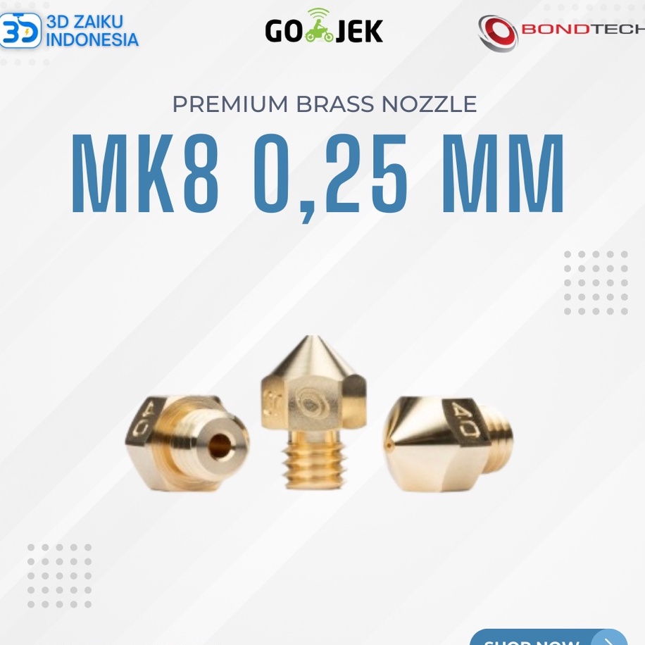 Original Bondtech MK8 Premium Brass Nozzle 0,25 mm