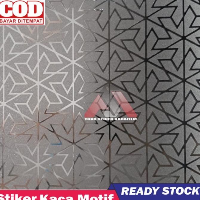 Stiker Kaca Jendela Rumah Sanblas Motif Siruken Lebar 120 x 50 meter