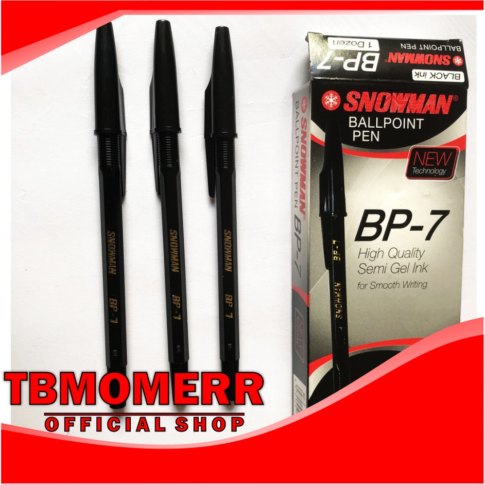 

TBMO BOLPEN SNOWMAN BP7 HITAM/PACK