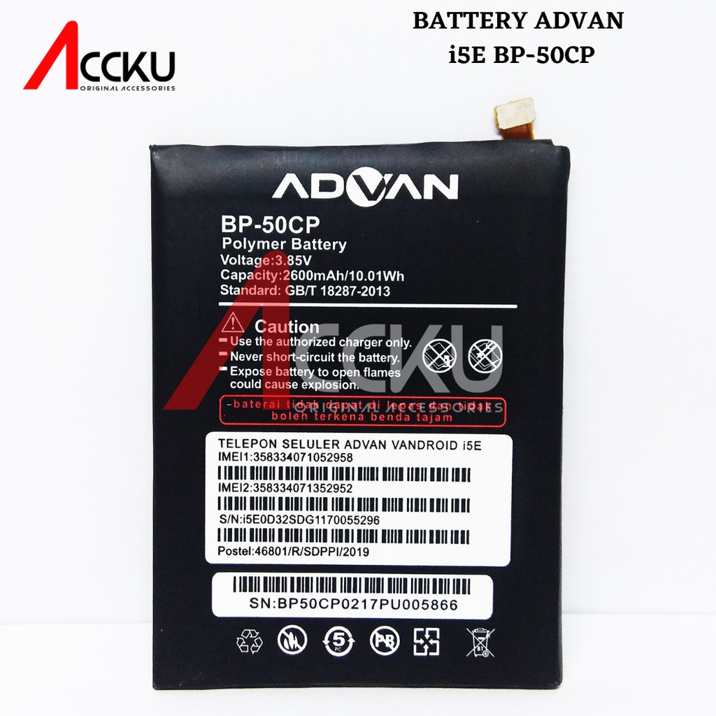 BATERAI ADVAN BP-50CP BATTERY ADVAN I5E ORIGINAL 99