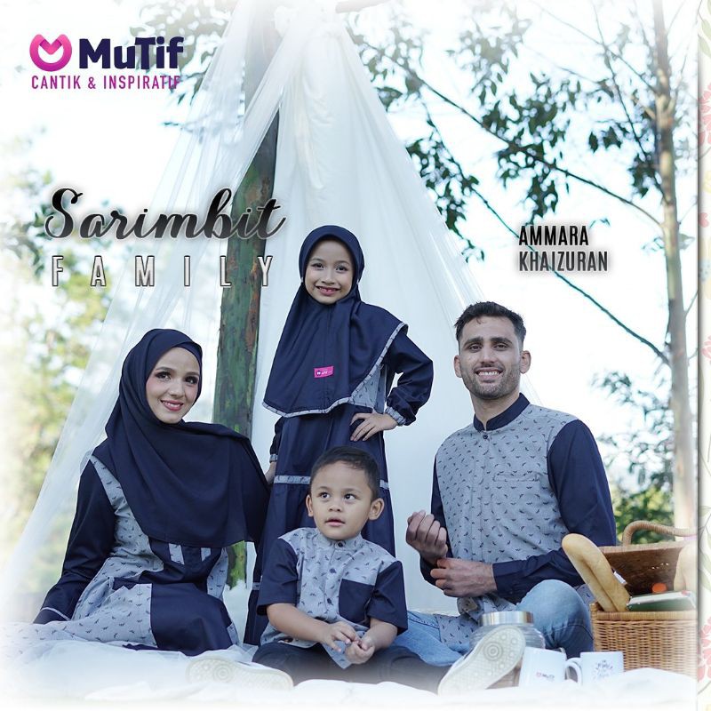 Mutif Sarimbit Terbaru 2021 Amara-Khaizuran/ Gamis dan Koko Keluarga Muslim Fashion Branded Premium