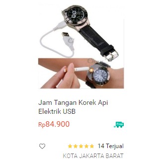 Jam Tangan Korek Api Elektrik USB