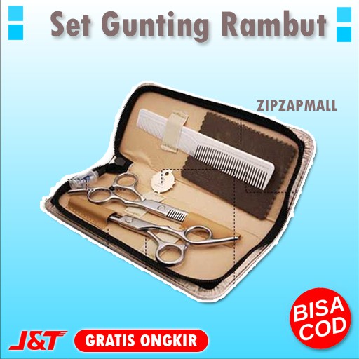 Set Gunting Rambut Profesional Set Gunting Cukur Sasak Gunting Rambut Salon Barbershop Murah Origina