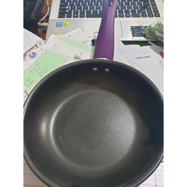 Supra Stainless Stir Wok Non Stick 24cm Marbell. Wajan Kompor Induksi