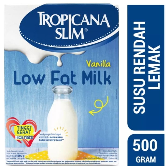 

Susu Tropicana Slim Low Fat Vanilla 500 gr