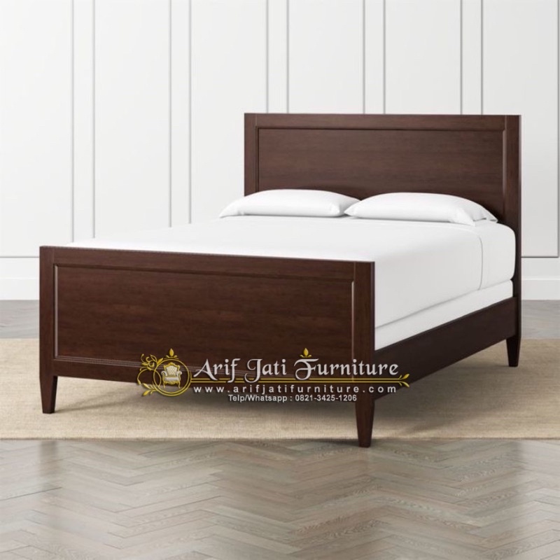 Dipan / Tempat Tidur Minimalis Kayu Jati Tanpa Laci