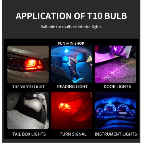 LAMPU MOTOR LED T10 RESIN FULL KACA 360 LAMPU MOBIL Lampu SENJA CANBUS Senja Sein Mundur Motor Mobil