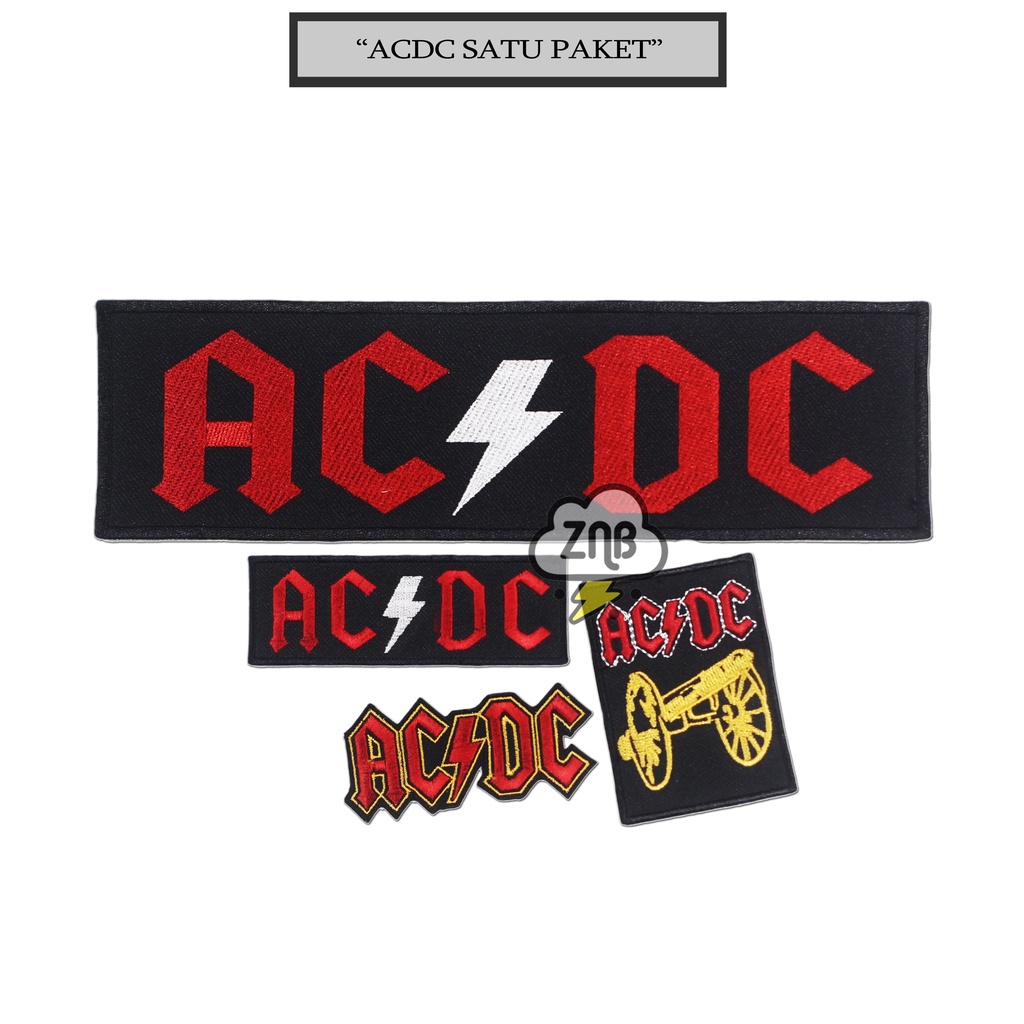 PATCH BORDIR ACDC SATU PAKET PATCH MUSIK PATCH JAHIT EMBLEM BEST QUALITY