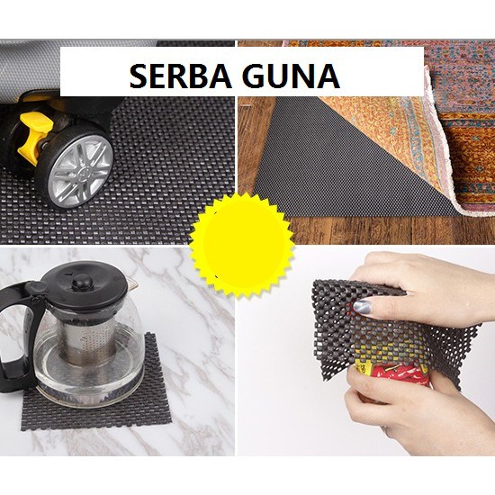 Jaring Alas Anti Slip Serba Guna Multi Purpose Dashboard Mat 30 x 150cm WARNA HITAM