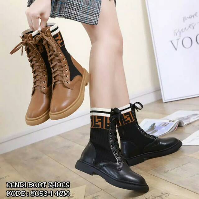 Fendi roma boot/sepatu boot wanita