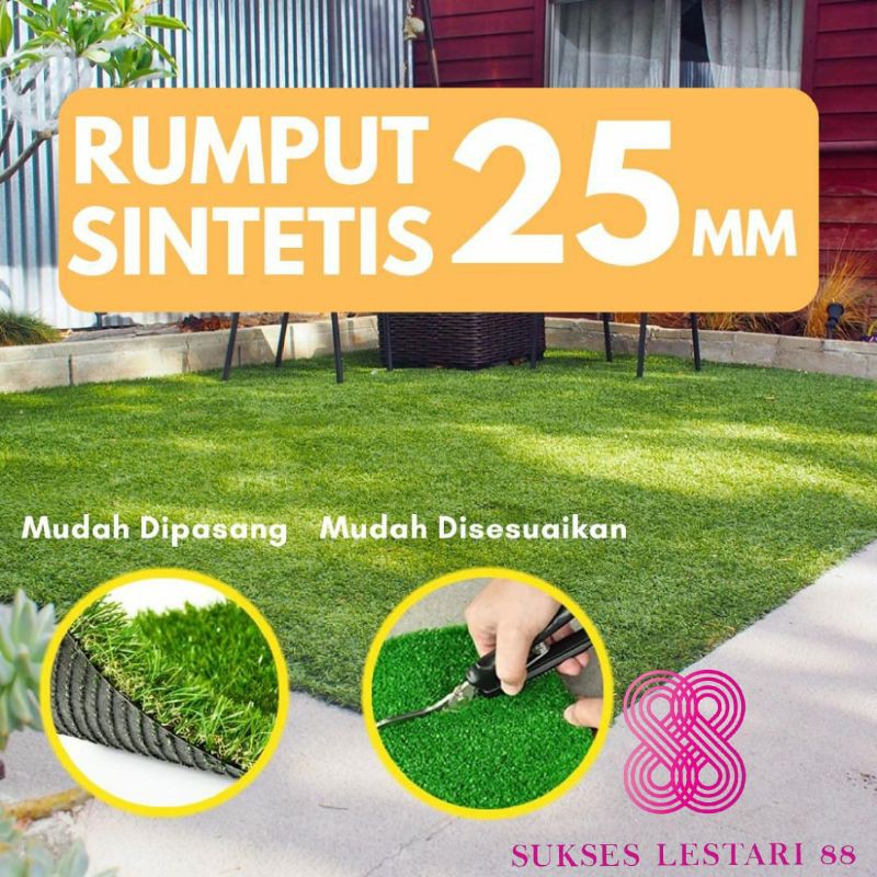 Karpet Rumput Sintetis 25mm Tipe Swiss Impor Langsung 25 cm x 25 cm HIGH QUALITY