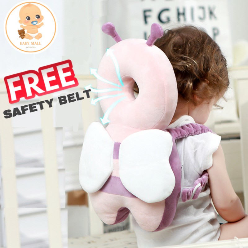 ( FREE BELT ) BEE SERIES Bantal Pelindung Kepala Bayi Anti Jatuh / Baby Head Protector Model Ransel