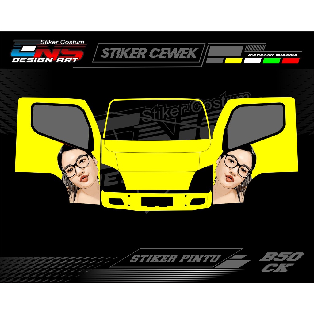 stiker pintu kabin truk/canter stiker variasi pintu mobil truk/canter stiker pintu pickup stiker mob