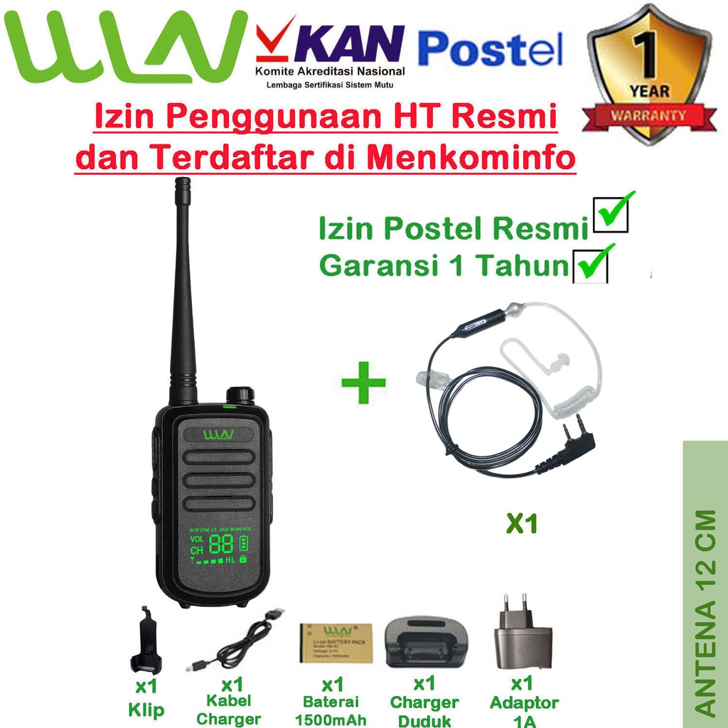 PAKET HANDSFREE FBI HT WLN KD-C100U ( LED ) - ISI 1 PCS