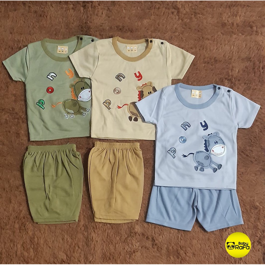 Setelan Pendek Baju Bayi Laki - Laki 6 - 12 Bulan merk