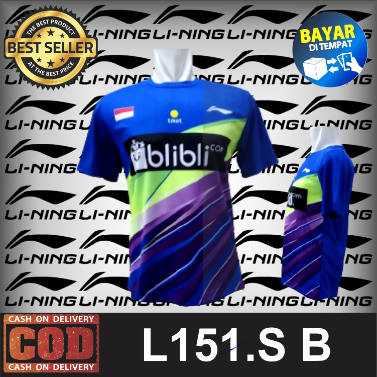 Kaos bulutangkis Baju Badminton jersey Lining L151.S  MTN Sport