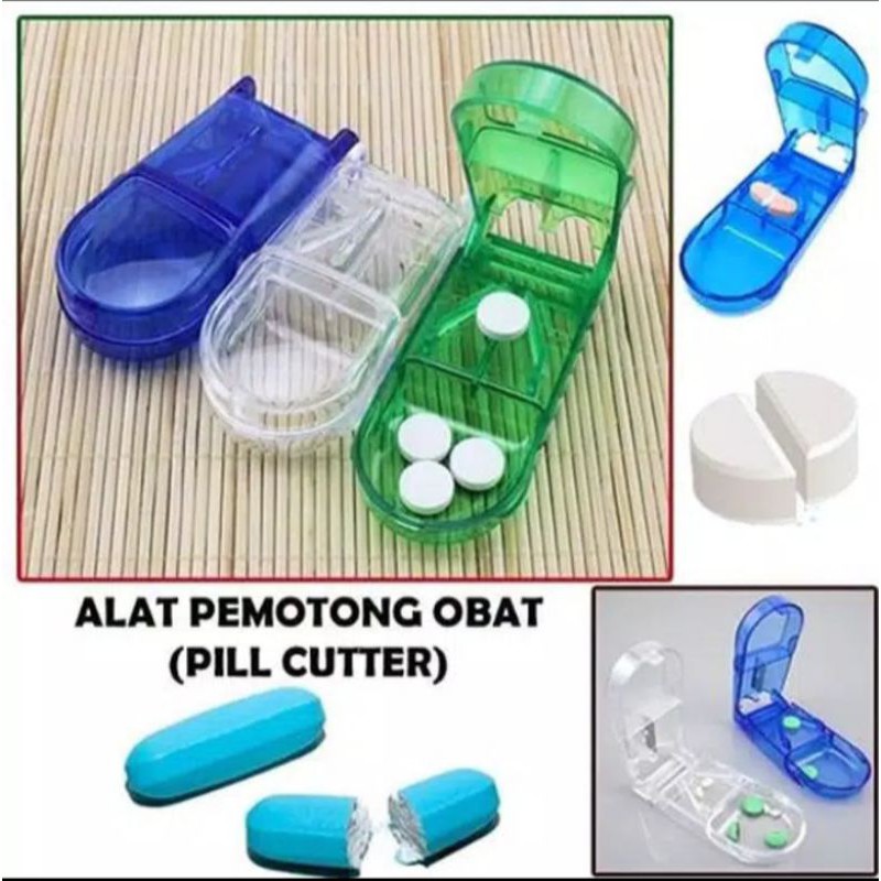 Alat Pemotong Obat Pill Cutter Dan Box Kotak Tempat Obat-2