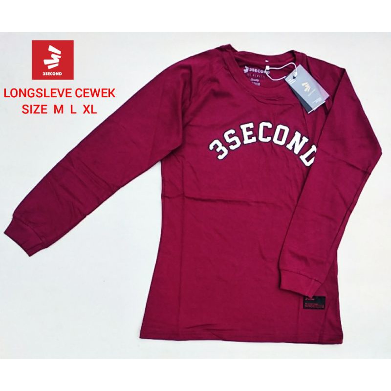 KAOS 3SECOND PANJANG KAOS CEWEK