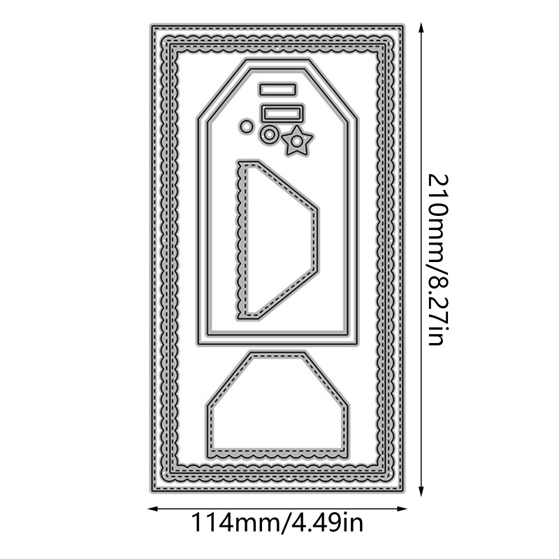 Cetakan Stensil Cutting Dies Motif Renda Bahan Metal Baja Karbon Untuk Scrapbook / Craft Diy