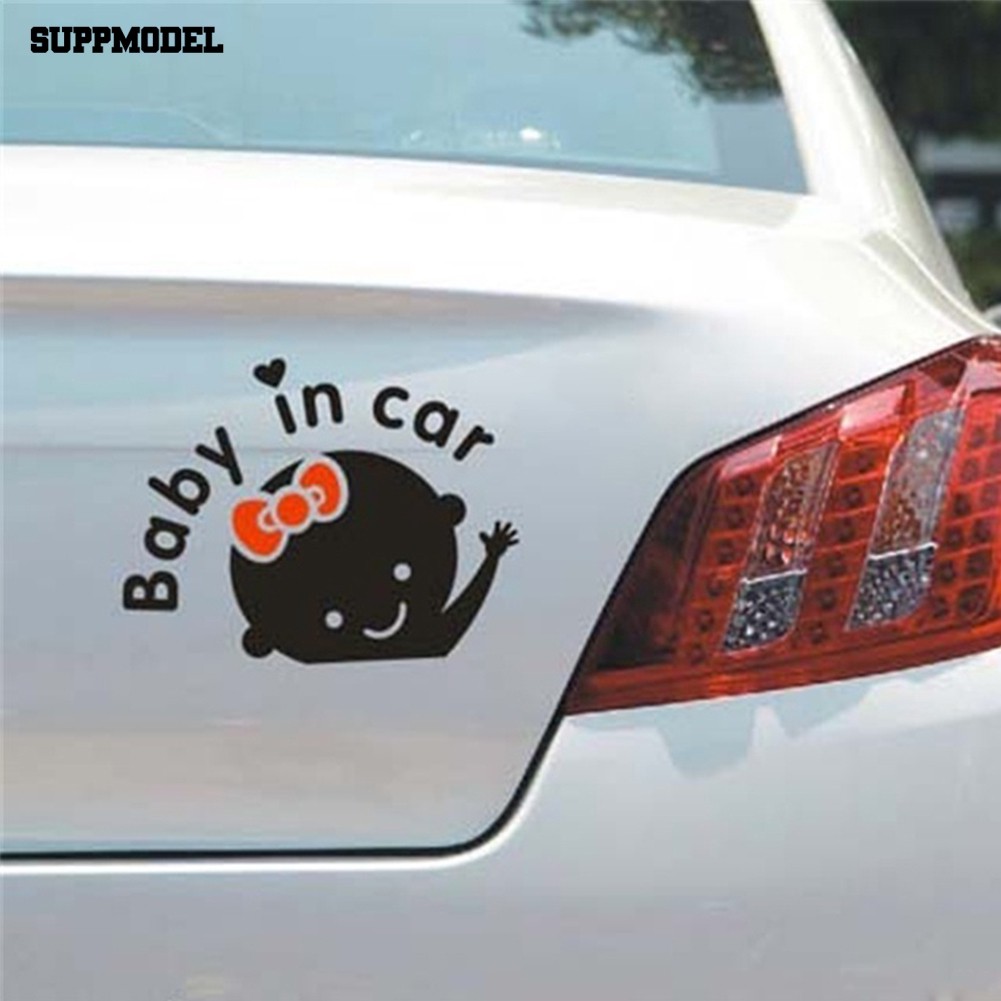 Stiker Reflektif Tulisan Baby Car untuk Dekorasi Jendela Mobil