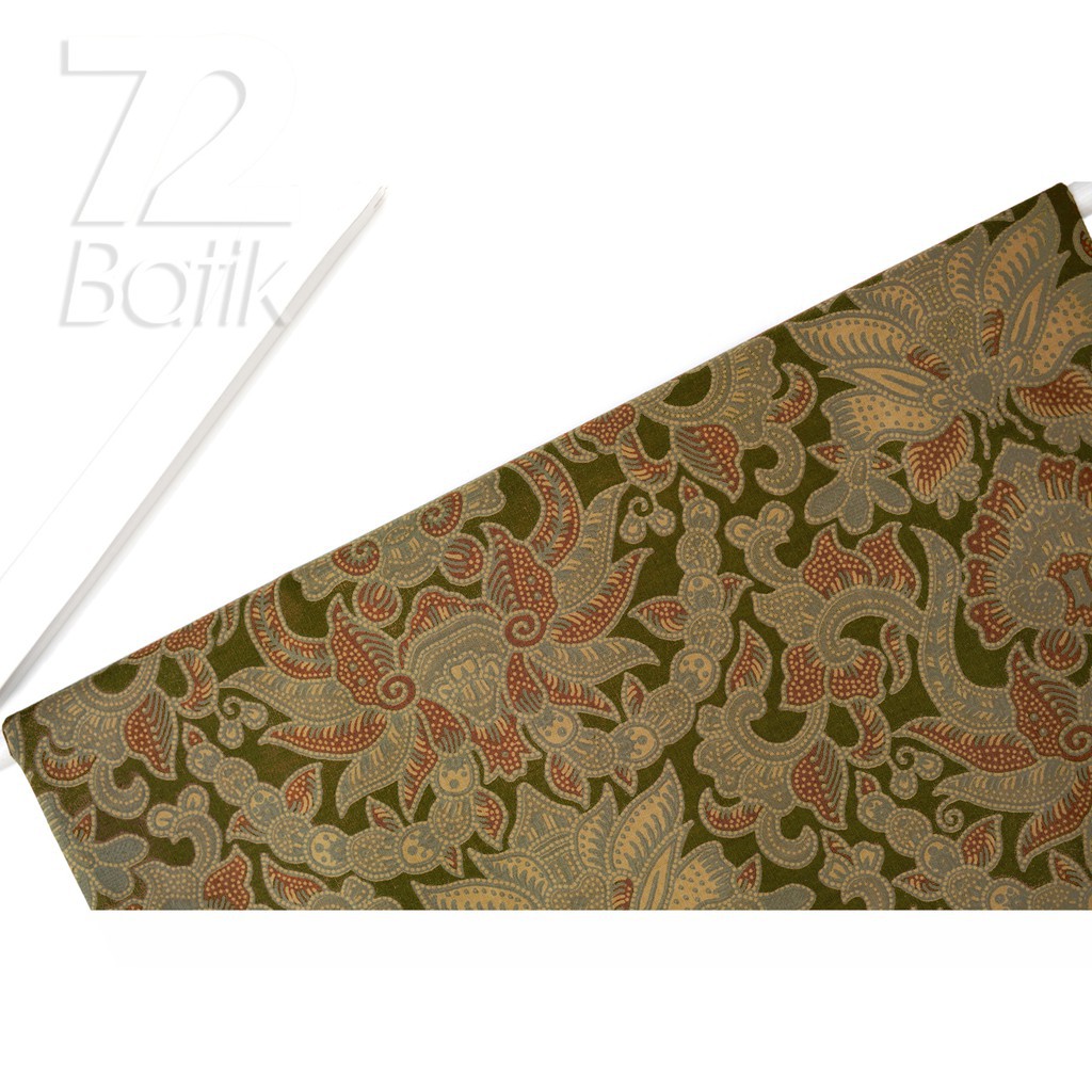 KEMEJA BATIK PRIA Lengan Panjang Slimfit Premium Warna Hijau Army 722412 Cap 72 - Baju Kemeja Atasan Pakaian Setelan Batik Pria Cowok Laki Laki Remaja Keluarga Kantor Lengan Panjang Modern Slimfit Slim Fit Premium Kekinian