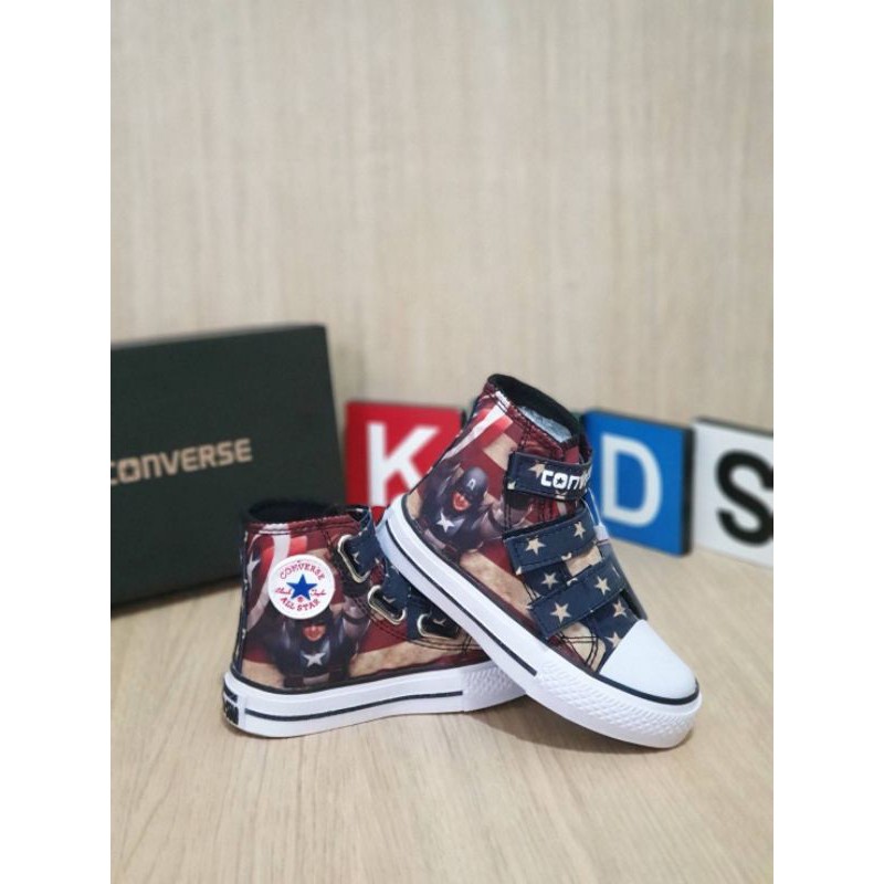 SEPATU ANAK CONVERSE CAPTAIN AMERICA PREMIUM QUALITY SEPATU ANAK LAKI LAKI KADO MARVEL