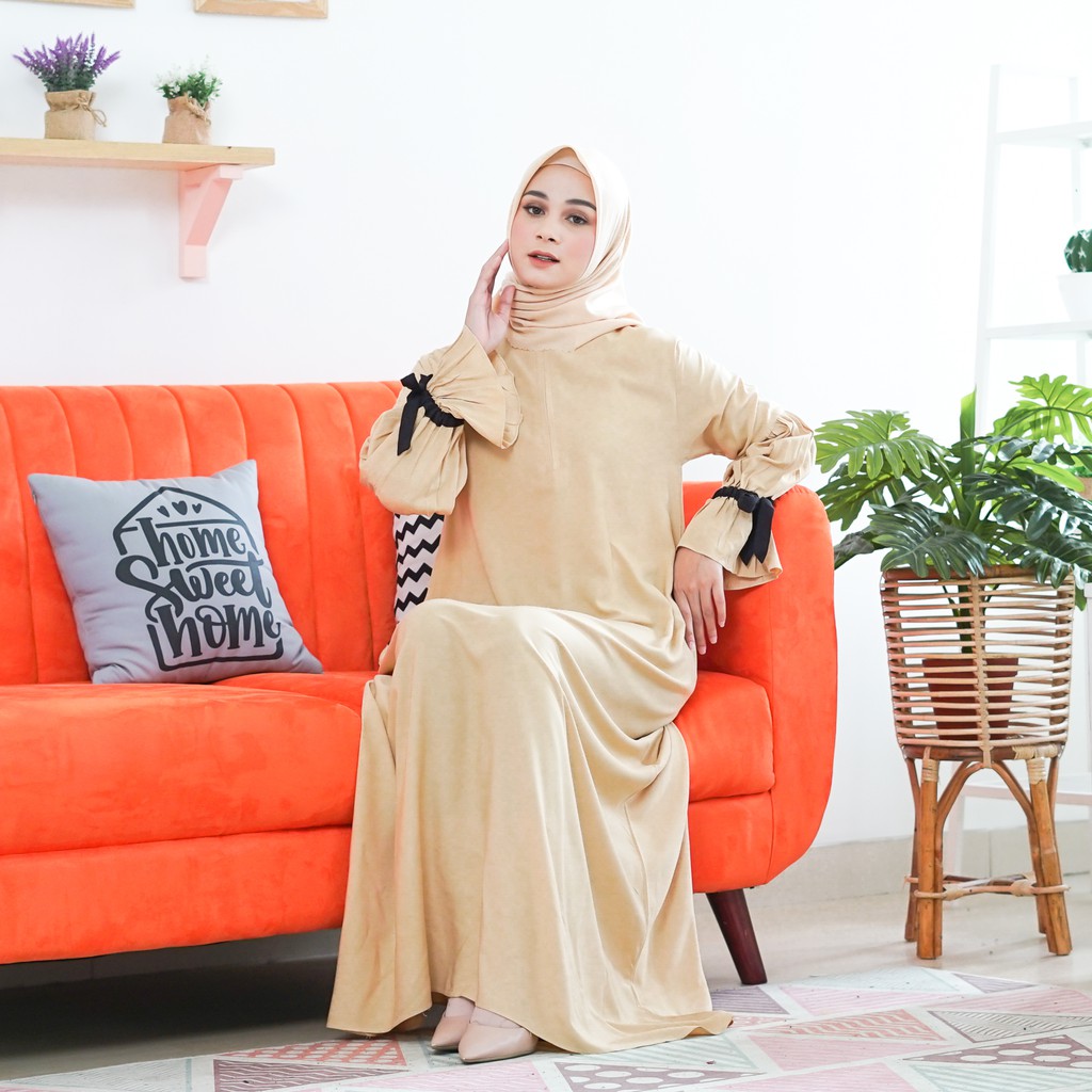 Luna homey dress gamis rayon viscose homedress bahan twill premium jumbo