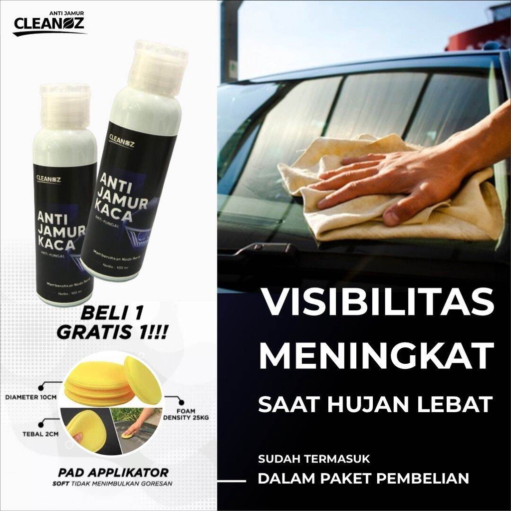 Cairan Pembersih Jamur Kaca dan bodi Mobil  Free Busa Pembersih