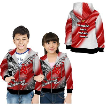 Product Custom Jaket Hoodie Fullprint Anak Murah HUT RI 76 MERDEKA 11