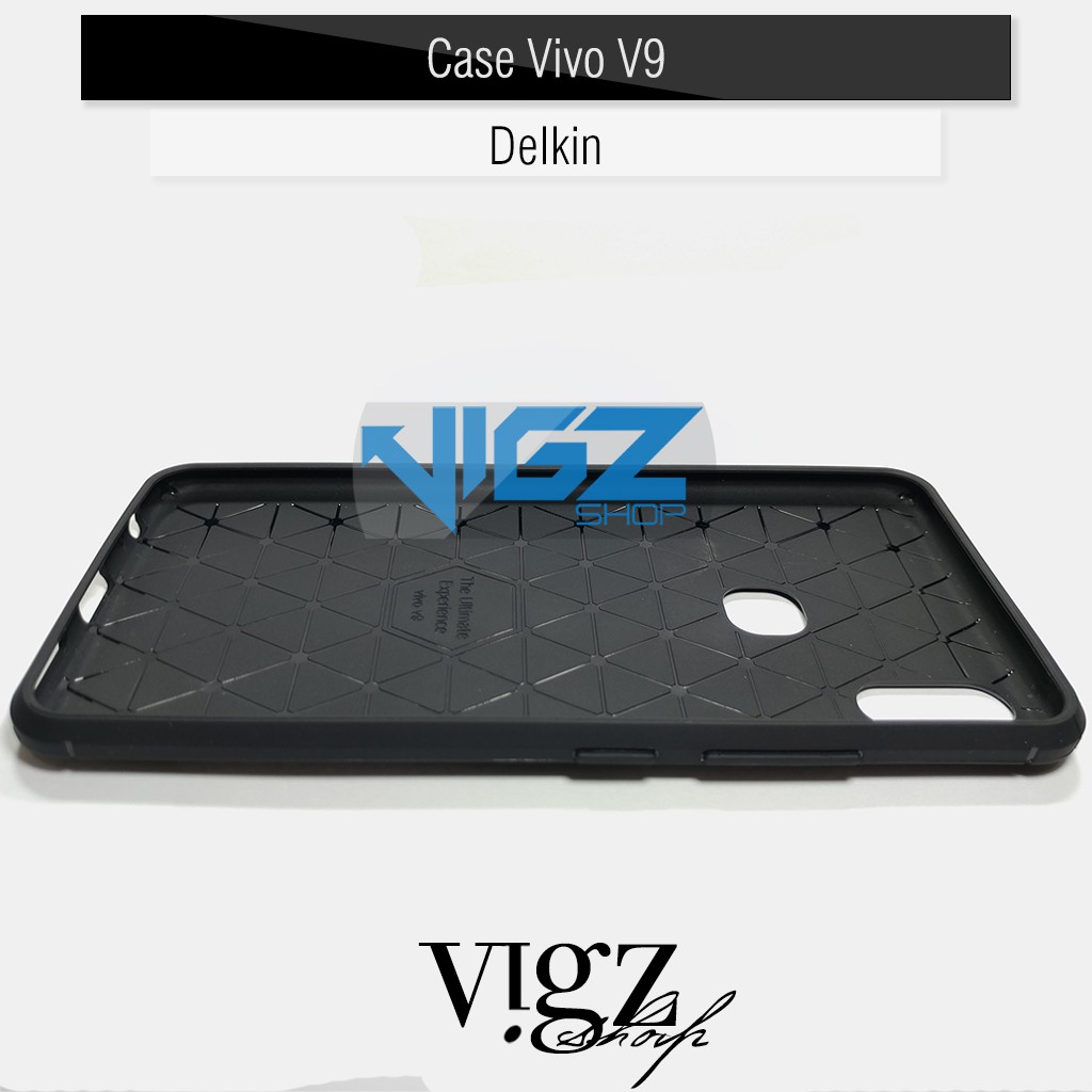 Case Softcase Vivo V9 Carbon Fiber Slim Delkin Original