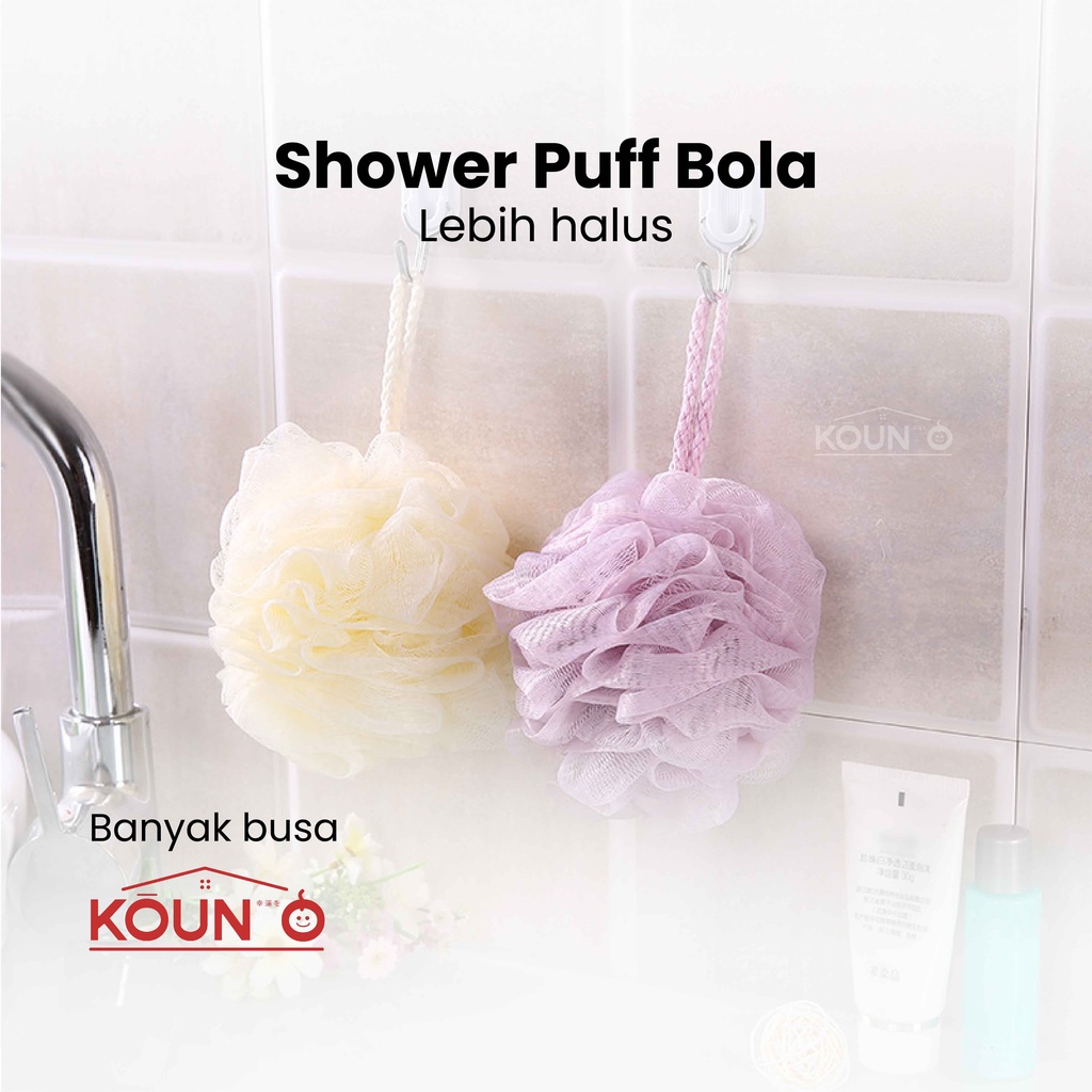 Spons Mandi Bola Jaring Busa Shower Puff Premium Bath Sponge Ball Foaming