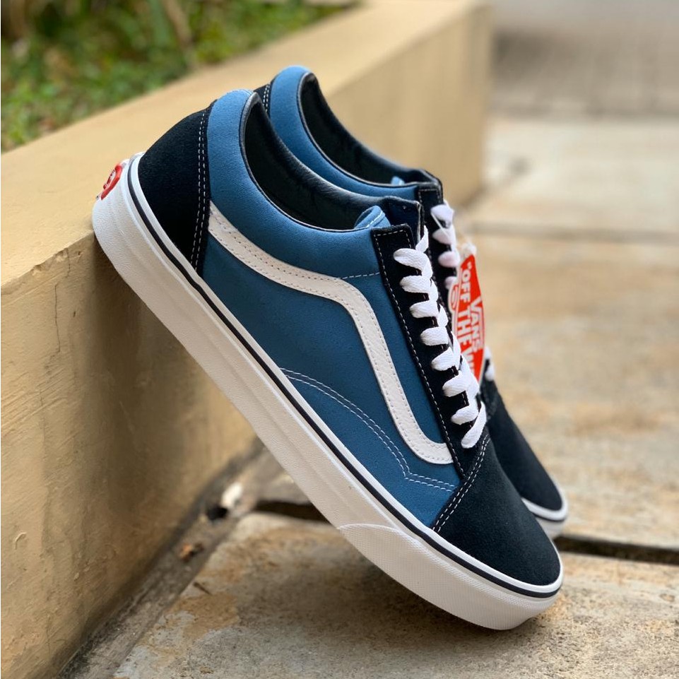 [BNIB] SNEAKERS VANS OLDSKOOL NAVY/BW/Port Royale White GLOBAL SEPATU-7