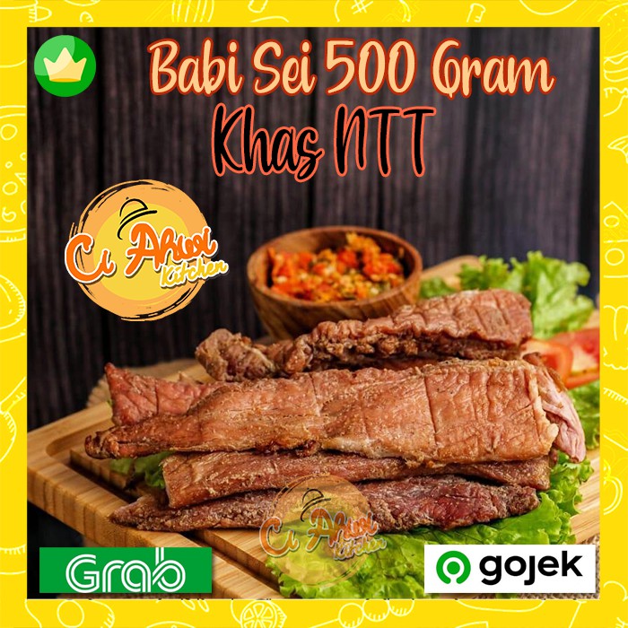 Babi Sei Khas Kupang NTT Frozen Food Makanan Beku FREE SAMBAL KHAS NTT Babi Sei Asap Special