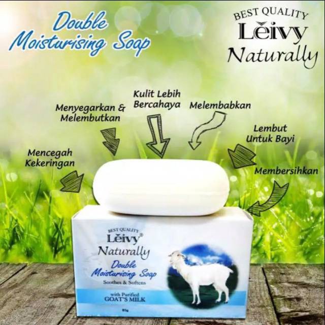 Leivy Goats Milk Double Moisturising Soap BAR 85g