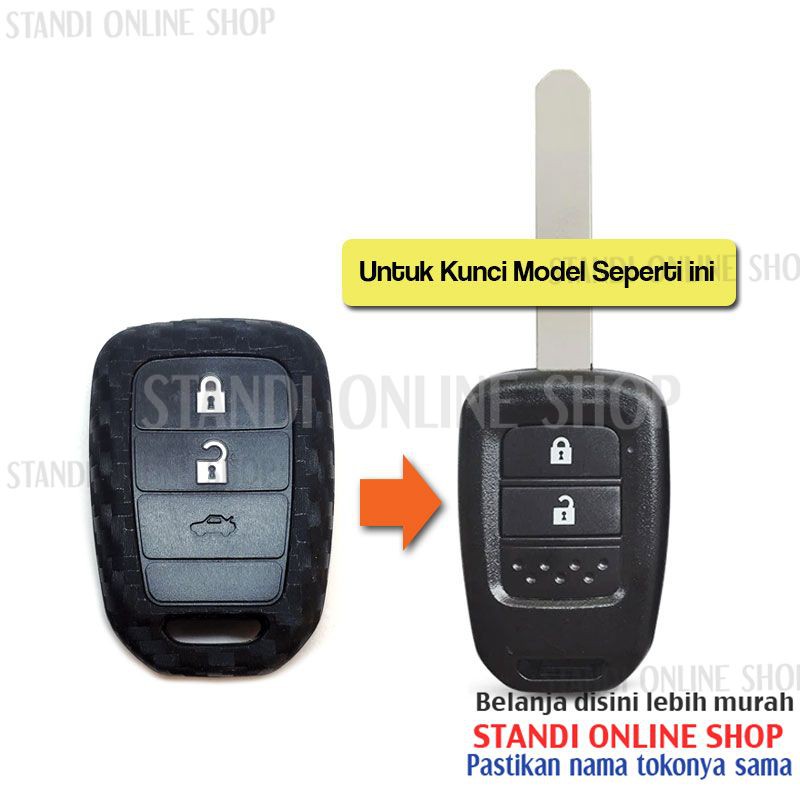 Kondom Kunci Silikon Carbon Remote Honda New Brio Mobilio BRV HRV Jazz