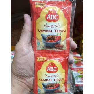 

SAmbal Terasi ABC 23gr Sambel Trasi/ Paket Isi 10 Sachet