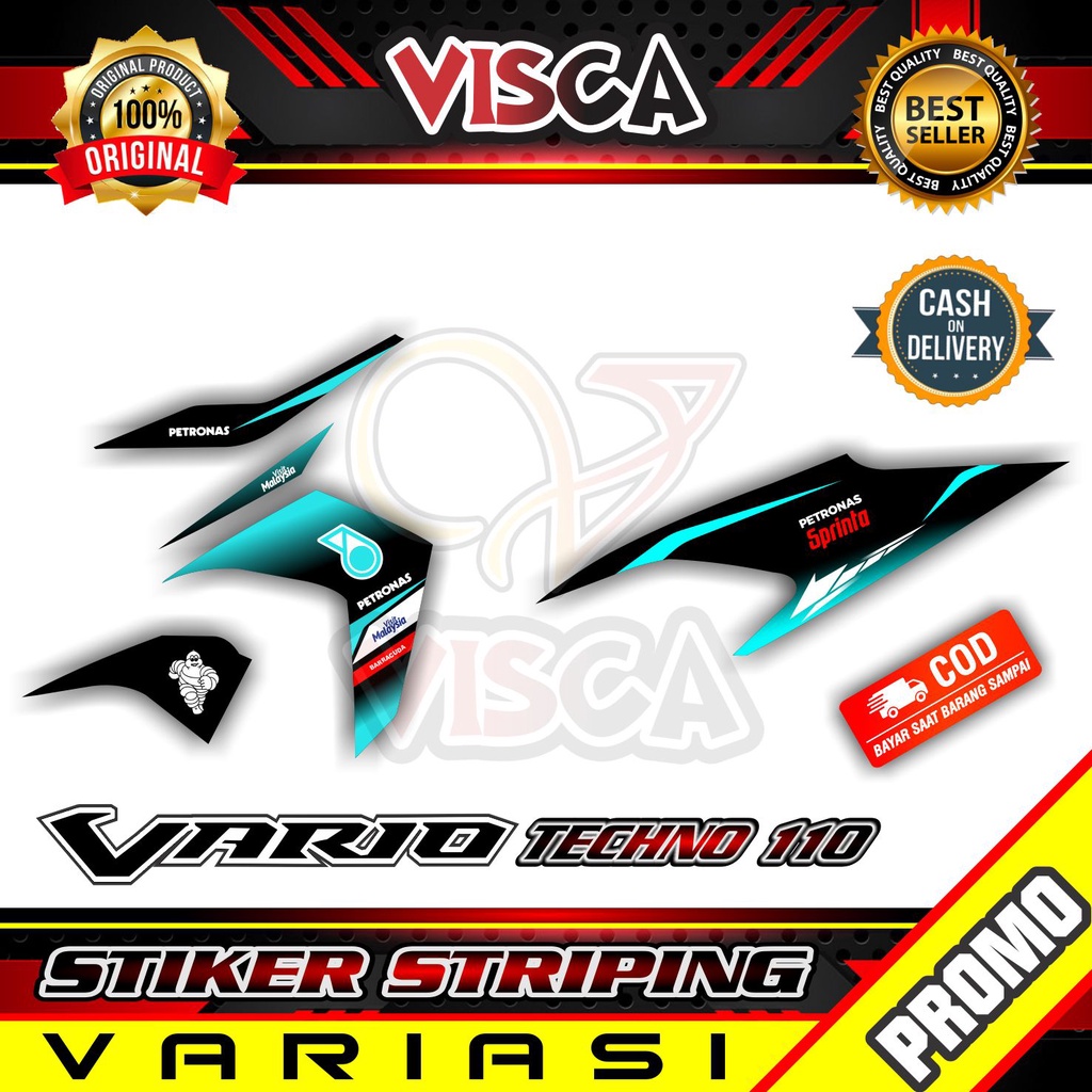 Striping Vario Techno 110 -  Sticker Striping Variasi Lis Vario Techno 110 -  Petronas