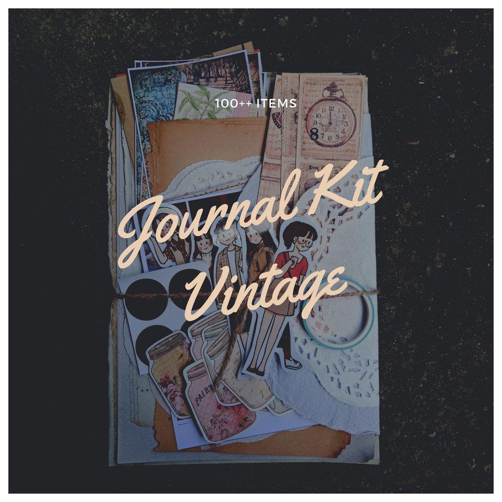 

110+ Tema Vintage Bujo Kit / Journal Kit / Journaling Kit / Jurnal Kit / Journal