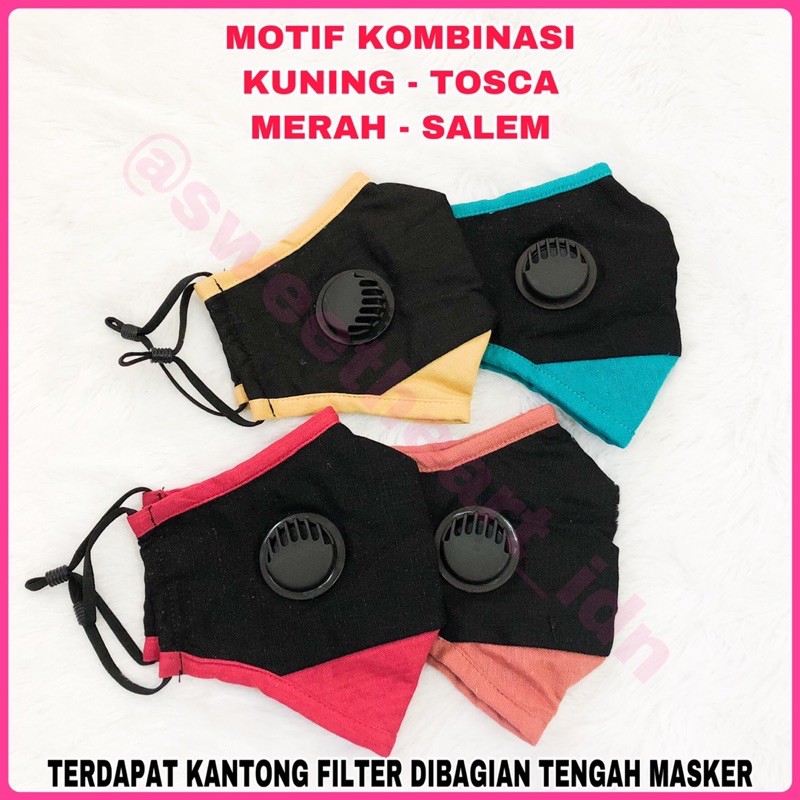 Masker kain dewasa n95 kn95 katup udara masker anti polusi filter pm 2.5