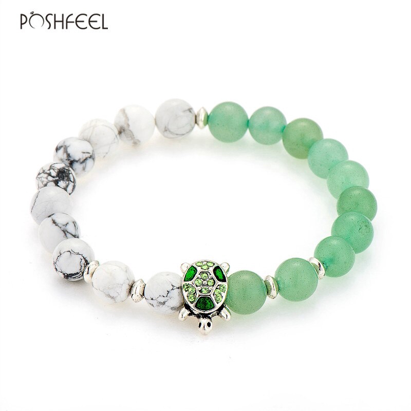  Gelang  Manik Manik Batu Warna Hijau Putih Ukuran 8mm 